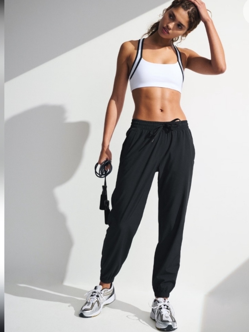 Abercrombie & Fitch YPB MotionTEK High Rise Performance Jogger Pants Black XS